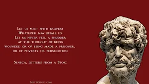 Stoicism Seneca Quote Bravery Wallpaper