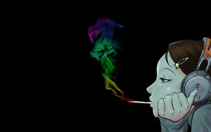 Stoner Girl Art Wallpaper