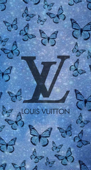 Stop And Take A Look At This Beautiful Iconic Louis Vuitton Blue Pattern. Wallpaper