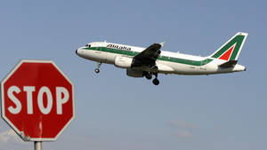 Stop Sign Alitalia Wallpaper