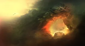 Storm Clouds Glow At Sky Wallpaper