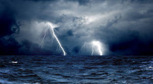 Storm In Ocean Wallpaper