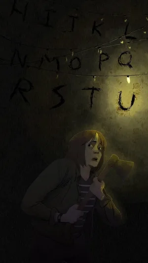 Stranger Things Cartoon Joyce Byers Wallpaper