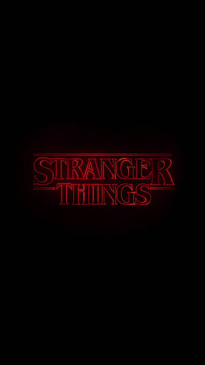 Stranger Things Neon Red Logo Wallpaper