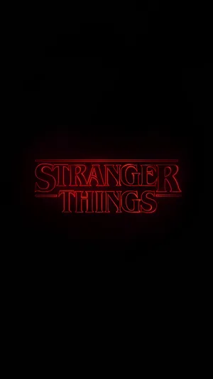 Stranger Things Neon Red Logo Wallpaper