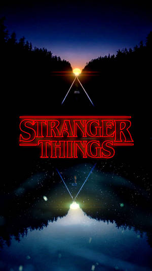 Stranger Things Sunset Poster Wallpaper