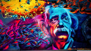 Street Art Of Albert Einstein Wallpaper