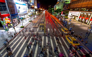 Street In Taipei City Taiwan Wallpaper