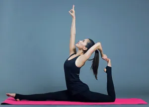 Stretching With Legs Spread Wallpaper