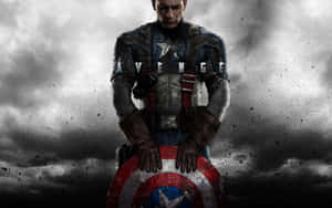 Strike A Heroic Stance With Captain America Cool Wallpaper