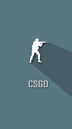 Striking Blue Minimalist Cs: Go Iphone Wallpaper Wallpaper