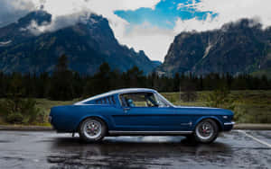 Striking View Of A 1966 Ford Mustang Fastback Wallpaper