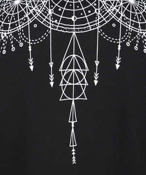 Striking White Mandala Design By Marcelo Burlon Wallpaper