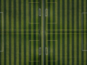 Striped Football Field Wallpaper