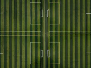 Striped Football Field Wallpaper