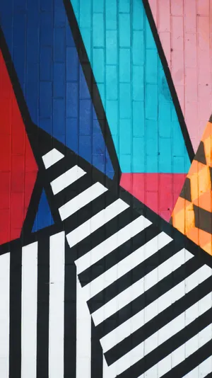 Stripes On Wall Graffiti Wallpaper
