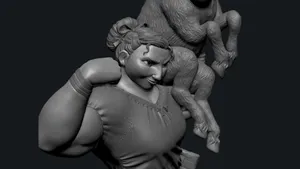 Strong And Vibrant, Encanto's Luisa Standing Tall In 3d Statue. Wallpaper