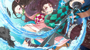 Strong Demons Nezuko And Tanjirou Kamado Wallpaper