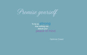 Strong Optimistic Quote Wallpaper