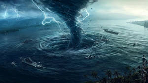 Strong Waterspout Tornado Wallpaper