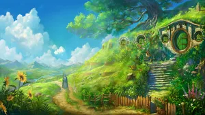 Studio Ghibli Hobbit Home Wallpaper