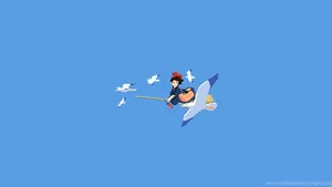 Studio Ghibli Kiki Vector Art Wallpaper