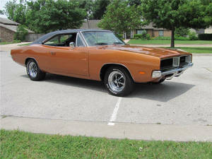 Stunning 1969 Dodge Charger In Bronze Finish Wallpaper