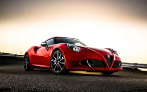 Stunning Alfa Romeo 4c On The Move Wallpaper
