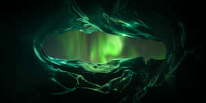 Stunning Aurora Borealis Light Show In The Night Sky Wallpaper