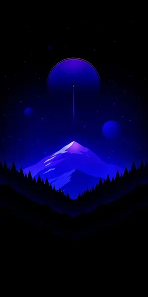 Stunning Blue Atmosphere Oled Display On Phone Wallpaper