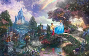 Stunning Cinderella Painting Wallpaper