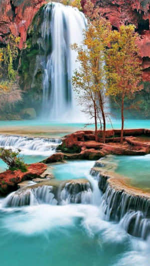 Stunning Iphone Waterfall Screen Theme Wallpaper