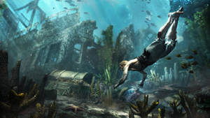 Stunning Underwater Scene From Assassin's Creed: Black Flag Wallpaper