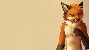 Stylish Anime Fox Wallpaper
