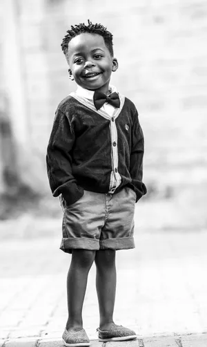 Stylish Boy In Black And White Wallpaper
