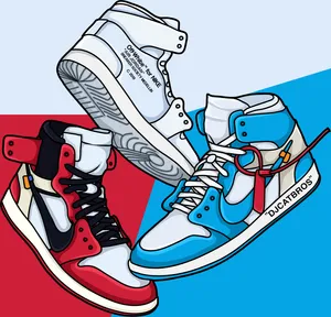 Michael Jordan Cartoon Shoe Wallpaper WallpapersOK