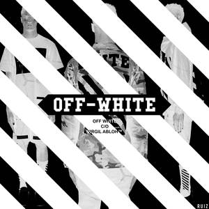 Stylish Off White Sneakers On Unique Backdrop Wallpaper