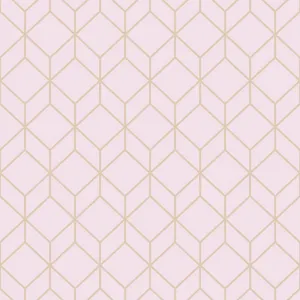 Stylish Rose Gold Graham Brown Myrtle Geo Wallpaper Wallpaper