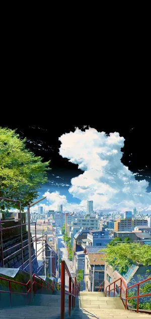 Suga Staircase Kimi No Na Wa Phone Wallpaper