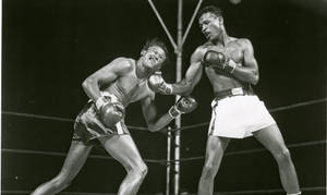 Sugar Ray Robinson Dynamic Left Hook Wallpaper