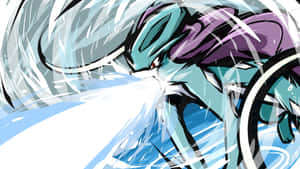 Suicune's Attack Wallpaper