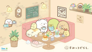 Sumikko Gurashi In A Café Wallpaper