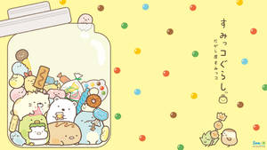 Sumikko Gurashi In A Huge Jar Wallpaper