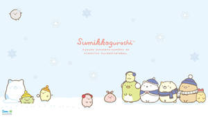 Sumikko Gurashi In Winter Clothes Wallpaper