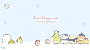 Sumikko Gurashi In Winter Clothes Wallpaper