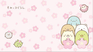 Sumikko Gurashi With Cherry Blossoms Wallpaper