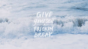 Summer Aesthetic Beach Wave Quote Wallpaper
