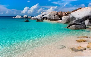 Summer Beach Rocks Wallpaper