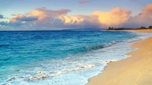 Summer Blue Waves Wallpaper