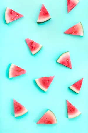 Summer Phone Watermelon Slices Pattern Wallpaper